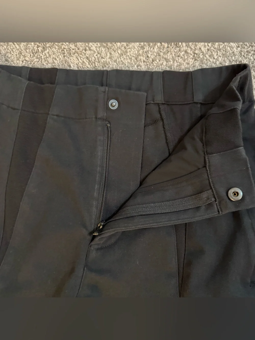 Alo High-Waist On Point Moto Trouser Women's Size S Black Wide Leg Pants